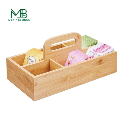 Bambous Compact salle de bain rangement panier organisateur Caddy Tote Bins