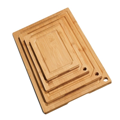 Accepté OEM/ODM Encrés sur mesure 3 tailles Plate à découper en bambou solide