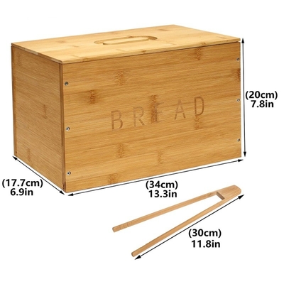 Container de stockage de pain en bambou de design contemporain pour le comptoir de cuisine
