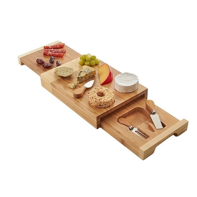 Tableau de coupe de fromage en bambou en acacia rectangulaire durable pour la cuisine