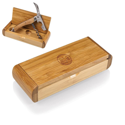 Conception fonctionnelle Boîte cadeau sculpture de bambou Deluxe tire-bouchon 31,75 x 31,75 x 19 cm