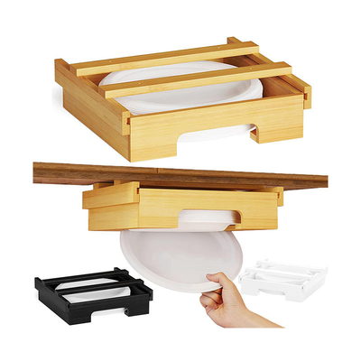 Organiseur de table de cuisine en bambou réglable