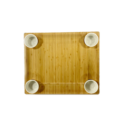 Cuisine Charcuterie Bamboo Eco-friendly Table à découper avec couverts et ardoises