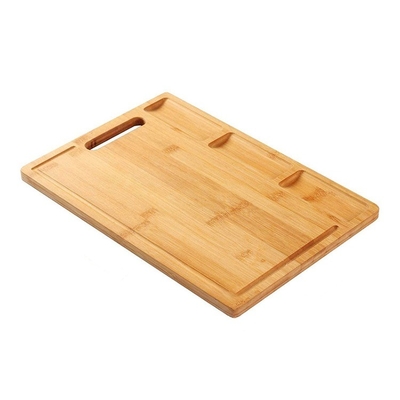 Planche de coupe de bambou rectangulaire personnalisée avec récipient pour cuisine CE / UE approuvée