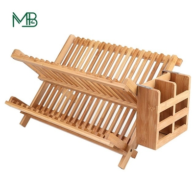 Plateau à vaisselle en bambou naturel facile à nettoyer avec une capacité de 1L et un design personnalisé accepté