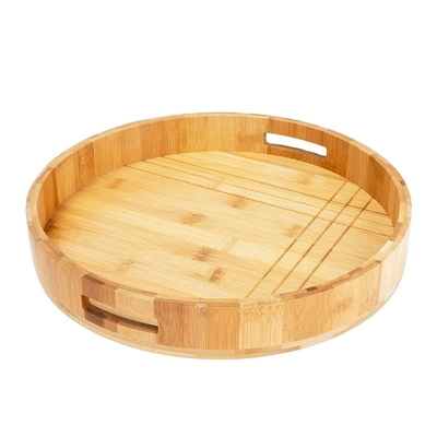 Plateau circulaire en bambou rond sur mesure pour la décoration de la cuisine et du salon