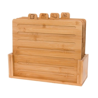 Tableau de découpage en bambou solide écologique avec support pour cuisine durable