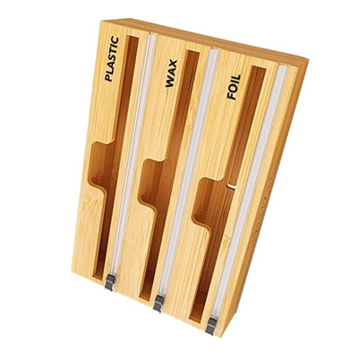 Dispensateur de papier plastique avec coupe-glisse