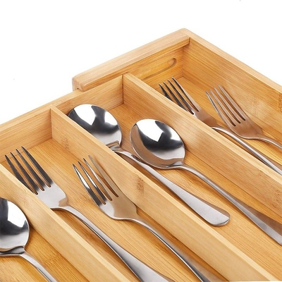 Boîte de rangement en bambou multifonctionnelle à grille 5 avec tiroir