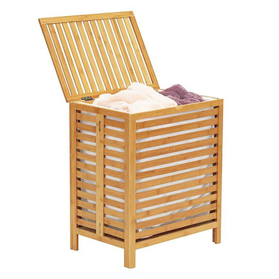 Tissu de bambou rangement de salle de bains panier de lavage panier OEM