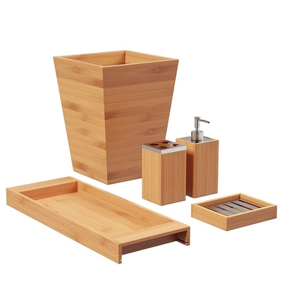 Unité de stockage de l'organisateur de salle de bain en bambou durable