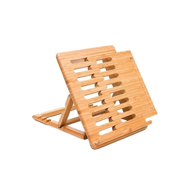 Étagère de bambou en forme de rectangle pour livres Tablettes et téléphones Design multifonctionnel