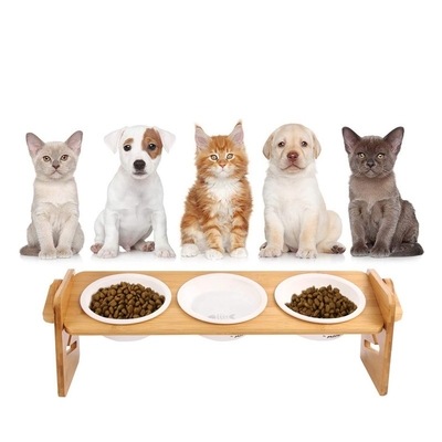 OEM/ODM Acceptable support en bois pour animaux de compagnie Table à manger pour chats