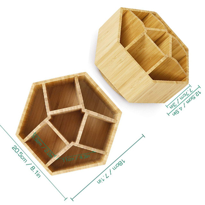 Organiseur d'équipements de bureau écologique 18x20.5x12.5 en bambou