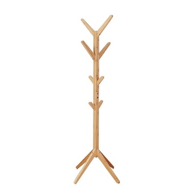 Personnalisable Acceptable debout libre Bambou Arbre Montre de manteau avec 4 rangées d'accrocheurs