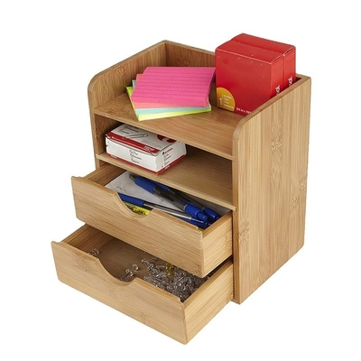 Organisation sans effort 4 rangée boîte en bois de rangement tiroir armoire pour fournitures de bureau