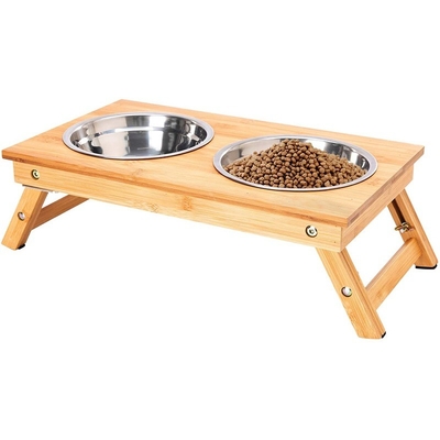 Une seule couche de bambou pliable pour animaux de compagnie