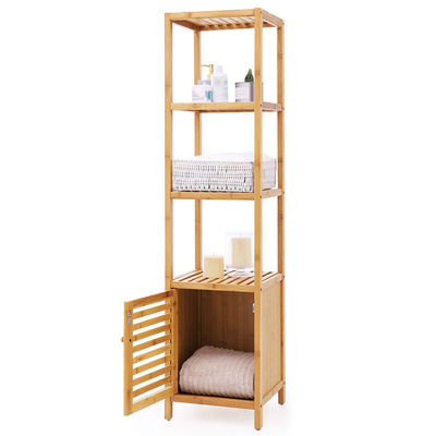 Classique de style de conception multi-fonctionnelle meuble en bambou 4 étages rangement salle de bain