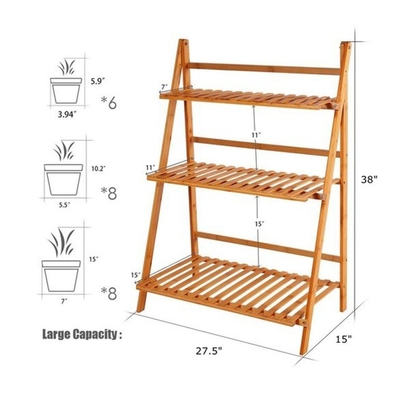 Organisez dans le style moderne pliable en bambou rangement murale garde-robe de séchage pour les chaussures et les plantes