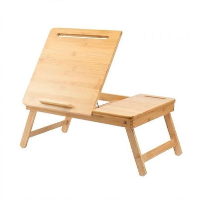 Tableau portable en bois de bambou à hauteur réglable pour le stockage
