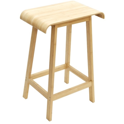 Tabouret à bar en bambou courbé créatif avec un design écologique et un certificat CE