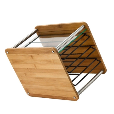 Organisez facilement vos cafetières avec ce porte-barres et ce tiroir en bambou durable