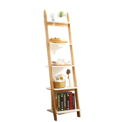Étagère de 5 niveaux, étagère en bambou, étagère de salle de bain, étagère de livres, rangement