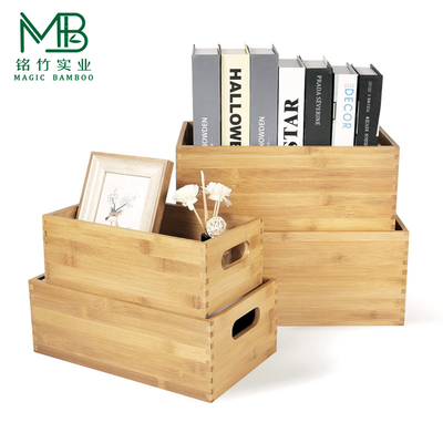 Grand tiroir de rangement de cuisine en bambou pour armoires et comptoirs